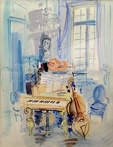 Amazon.com: Interior with Musical Instruments : Raoul Dufy : Circa